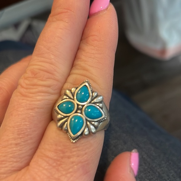 Silver turquoise ring - Picture 3 of 6